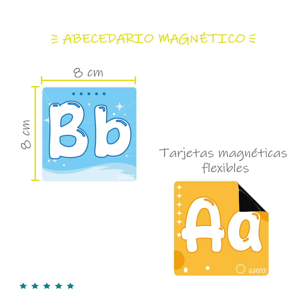ABC -ABECEDARIO MAGNÉTICO EDUCATIVO – 30 TARJETAS