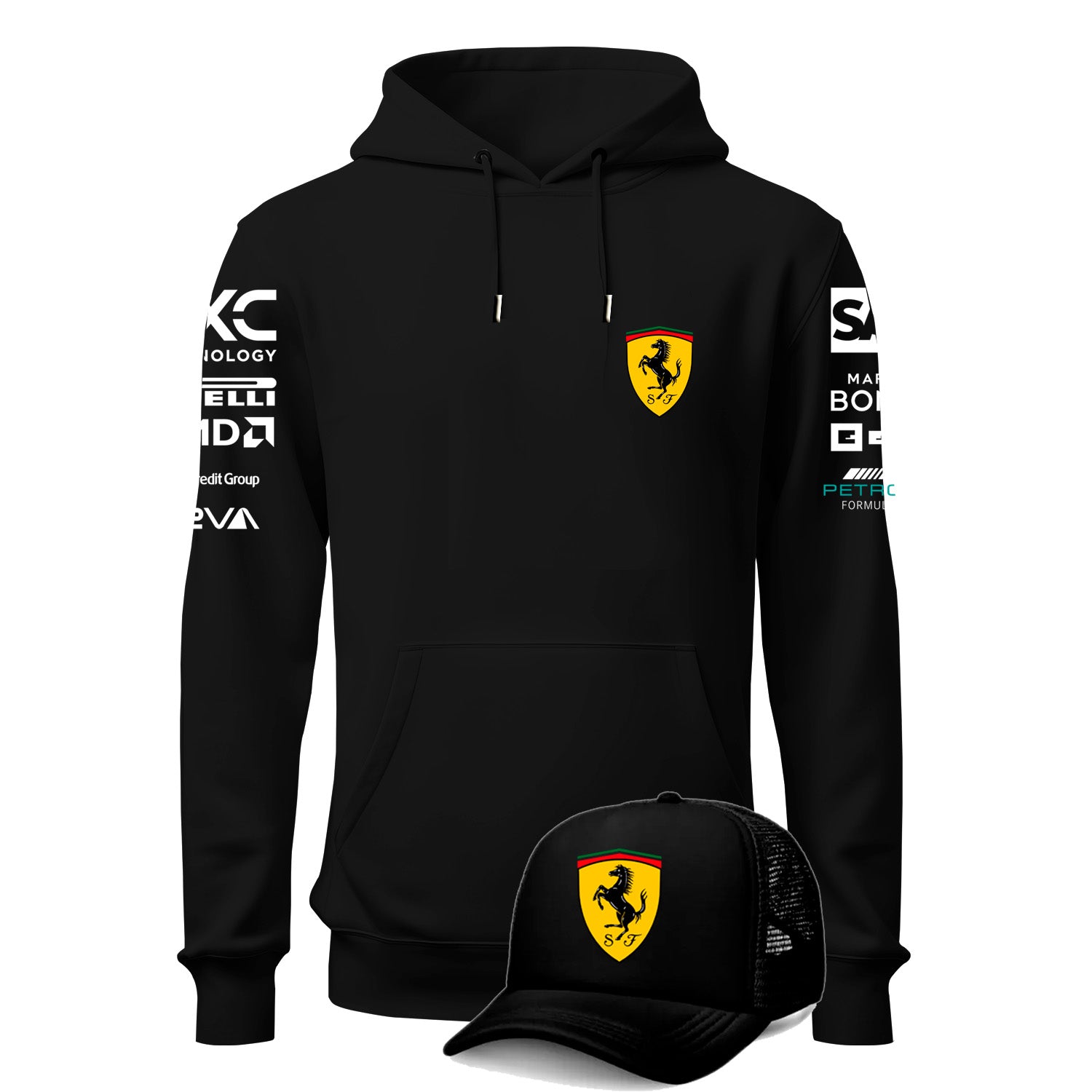 Buzo Niños Formula 1 Ferrari Team Saco Capota Unisex + Gorra